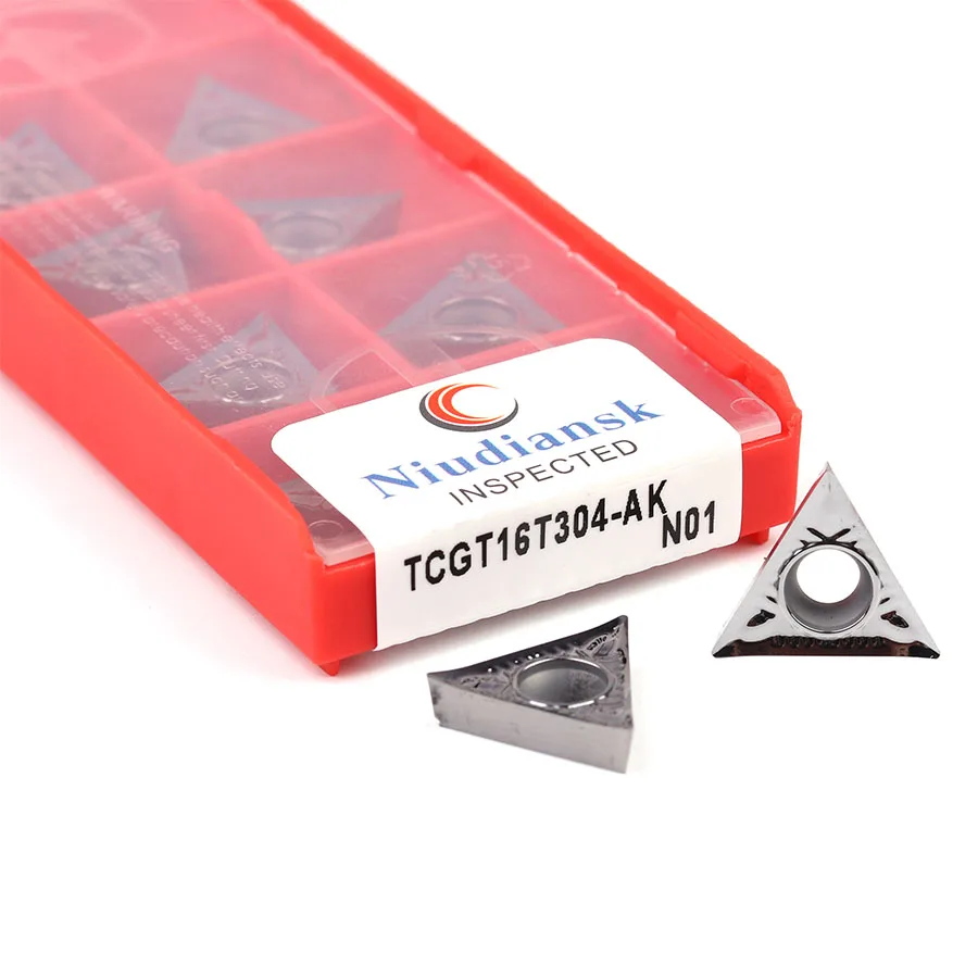 TCGT16T304-AK H01 TCGT16T308-AK H01 inserti di tornitura per inserti di taglio in carburo di alluminio utensile per la lavorazione del tornio CNC