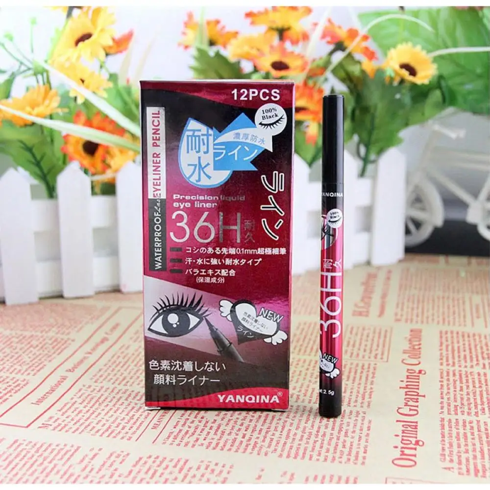 1pc Black Waterproof Eyeliner Liquid Long Lasting Eye Liner Pen Pencil Makeup Cosmetic Beauty High Quality