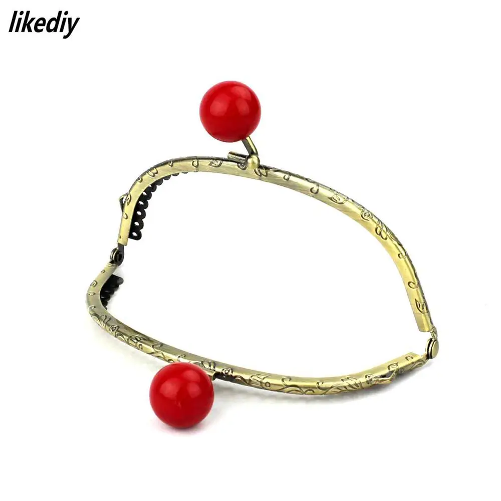 1 Piece 12.5 CM Antique Bronze Arc-shaped Candy Head Metal Purse Frame Kiss Clasp DIY Bag Accessories