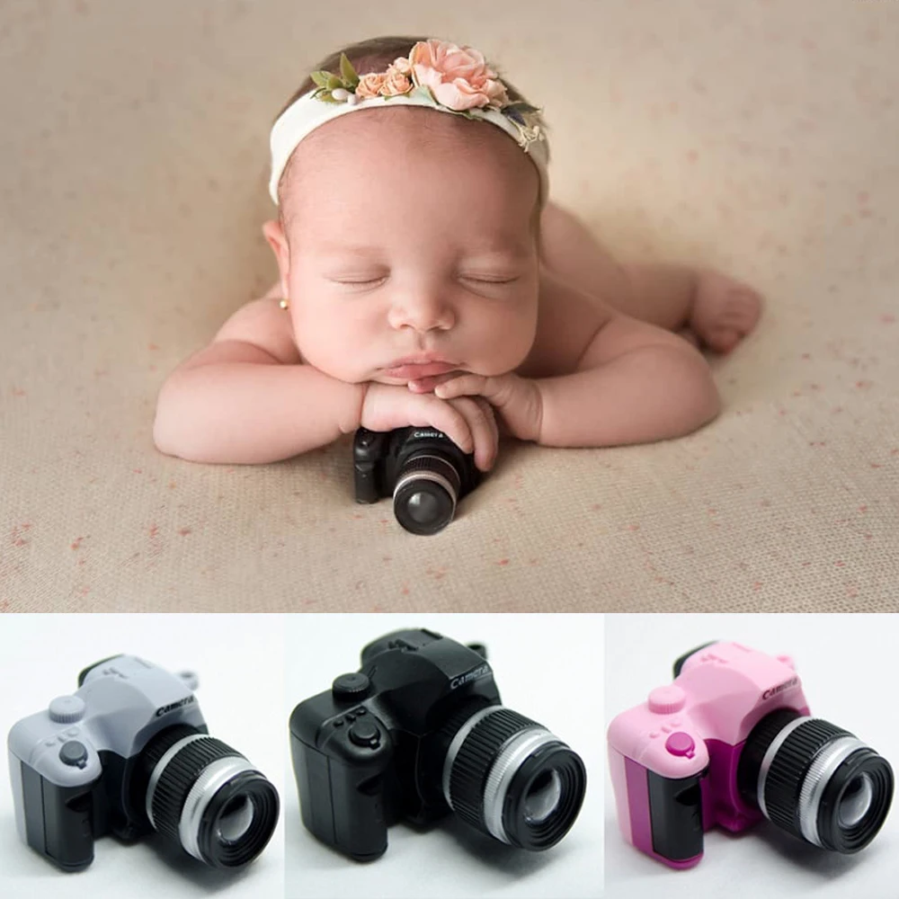 Newborn Photography Prop Mini Camera First DIY for Doll Baby Picture Prop  Bebe Foto Photographer Studio Shooting Accessories