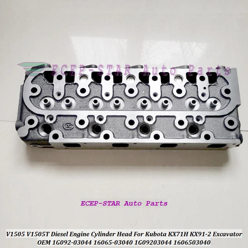 100% New V1505 V1505T Engine Cylinder Head For Kubota KX71H KX91-2 Excavators 1G092-03044 16065-03040 1G09203044 1606503040