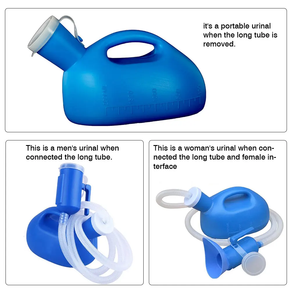 2000ml Portable Toilet Pee Urine Bottle Plastic Urinal Toilet Aid Bottle Man Woman Toilet WC For Outdoor Car Camping Supplies