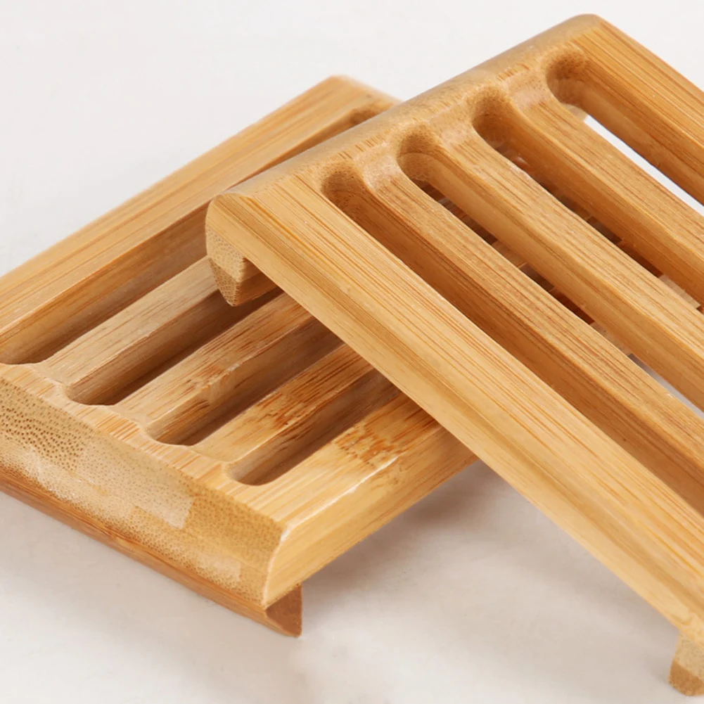 Handmade Perfect Wood Bamboo Soap Dish Tray Case Bathroom  Elegant Storage Soap Box Kitchen Bath Clean Shower Holder