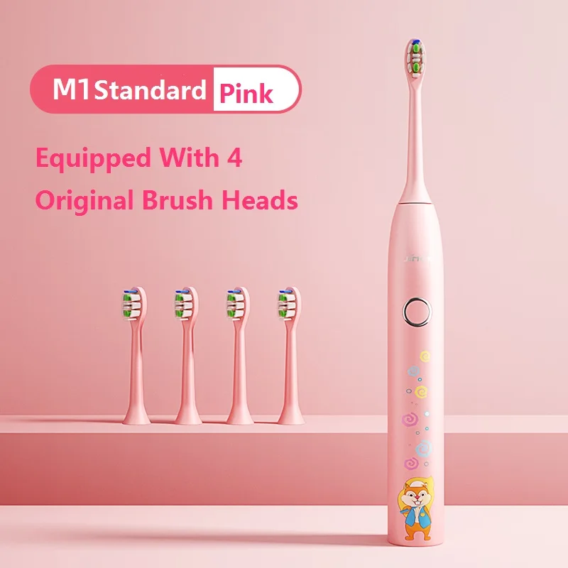 JIMOK M1 Children Electric Toothbrush Smart Brush Whitening IPX7 Waterproof Child Electric Brush USB Fast Charging