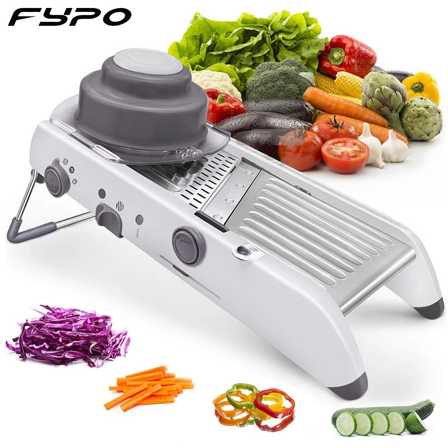 Mandoline Slicer Stainless Steel Vegetable Julienner Adjustable Safe Blades Grater Professional Multi-function Tomato Slicer