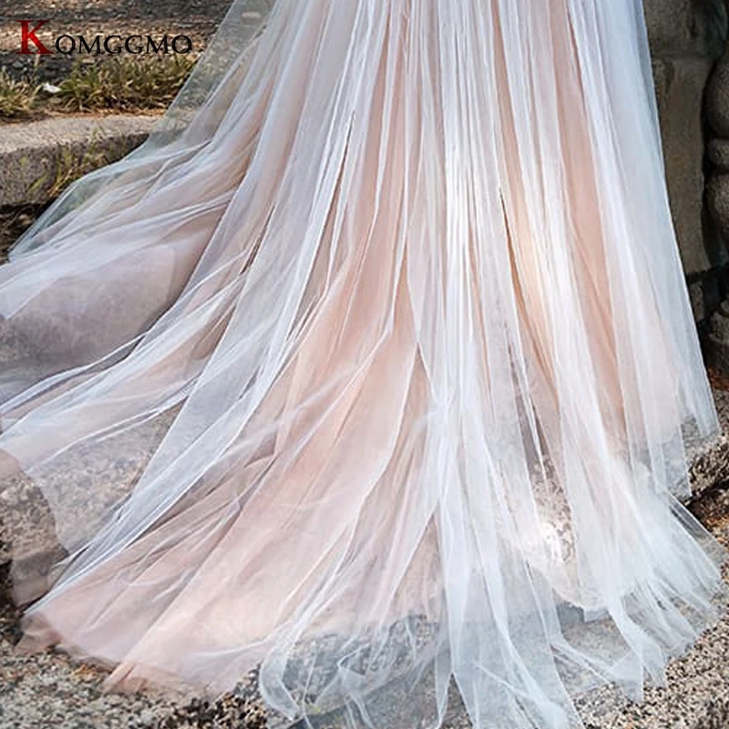 Luxury O-Neck Embroidery Appliques Tulle Full Sleeve Mermaid Wedding Dress Elegant Detachable Train 2 IN 1 Bridal Gown 2023