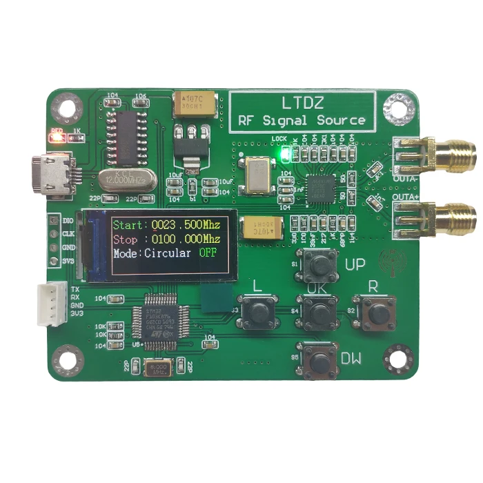 Imagem -03 - Ltdz Max2870 0.96 Polegadas Oled Stm32 23.56000mhz Fonte de Sinal Módulo Usb 5v Alimentado Freqüência e Modos Acessório