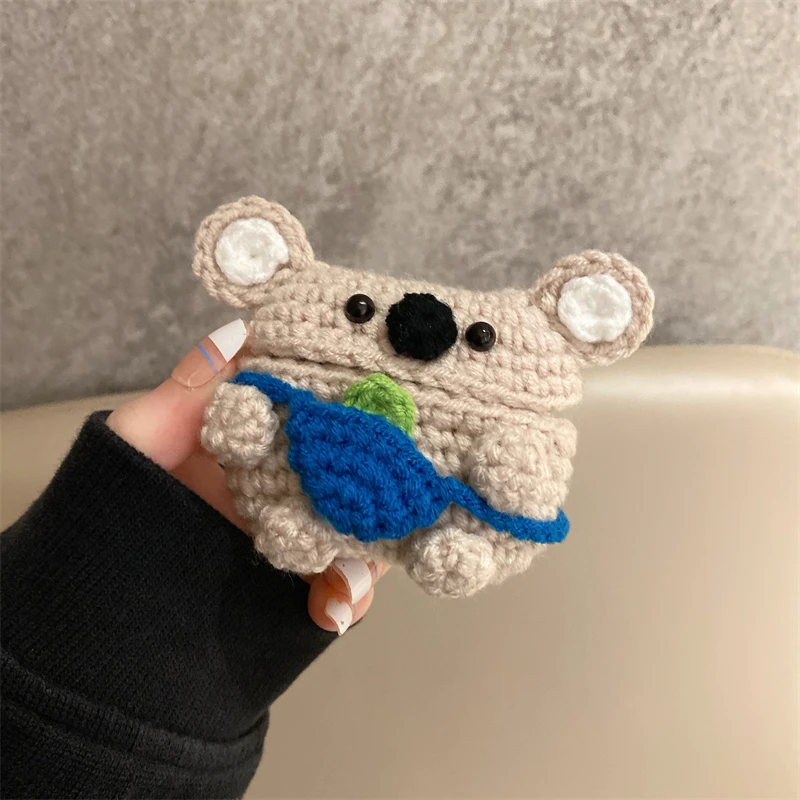 Bonito dos desenhos animados koala urso pelúcia caso do fone de ouvido para airpods pro capa sem fio bluetooth para airpods 3 2 1 capa protetora funda