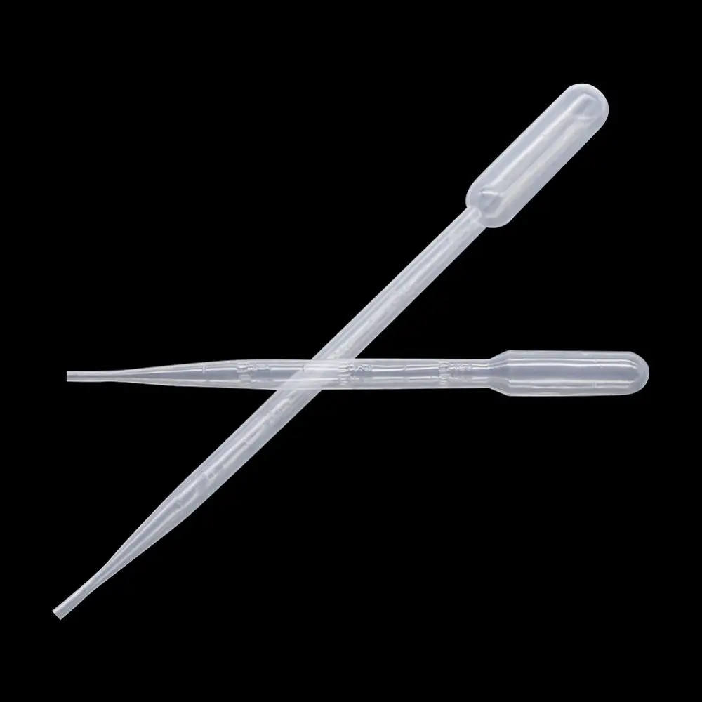 100Pcs 0.2/0.5/1/2/3/5/10ML Laboratory Pipette Plastic Disposable Graduated Pasteur Pipette Dropper Polyethylene Makeup Tools