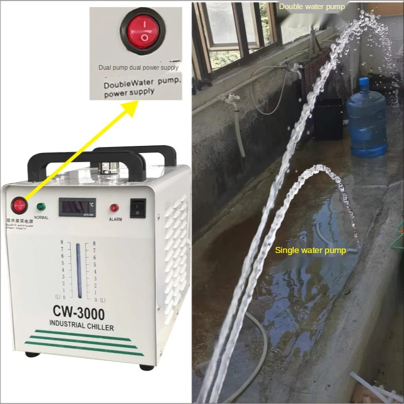 Refrigeratore industriale del dispositivo di raffreddamento di acqua della termolisi di 220V CW-3000 per le macchine per incidere 60W dell'incisore del Laser di CNC