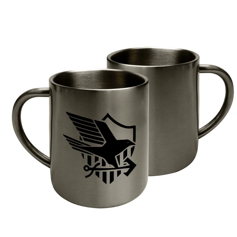 لعبة أزور لين النسر الاتحاد شعار 300 مللي جدار مزدوج 304 الفولاذ المقاوم للصدأ كوب القهوة الحليب الشاي المياه السفر القدح للشرب في الهواء الطلق