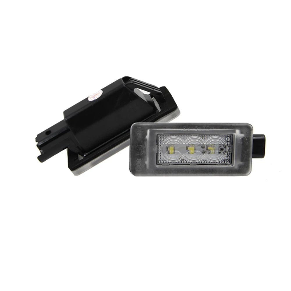 2Pcs Error Free White LED License Plate Light Number Plate Lamp For Peugeot 207 208 308 2008 For Citroen C5
