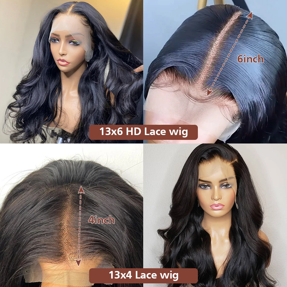 13x6 Body Wave Lace Front Wig Human Hair Wigs For Women Brazilian Remy Hd 30 32 34 Inch 13x4 Closure Loose Wave Lace Frontal Wig