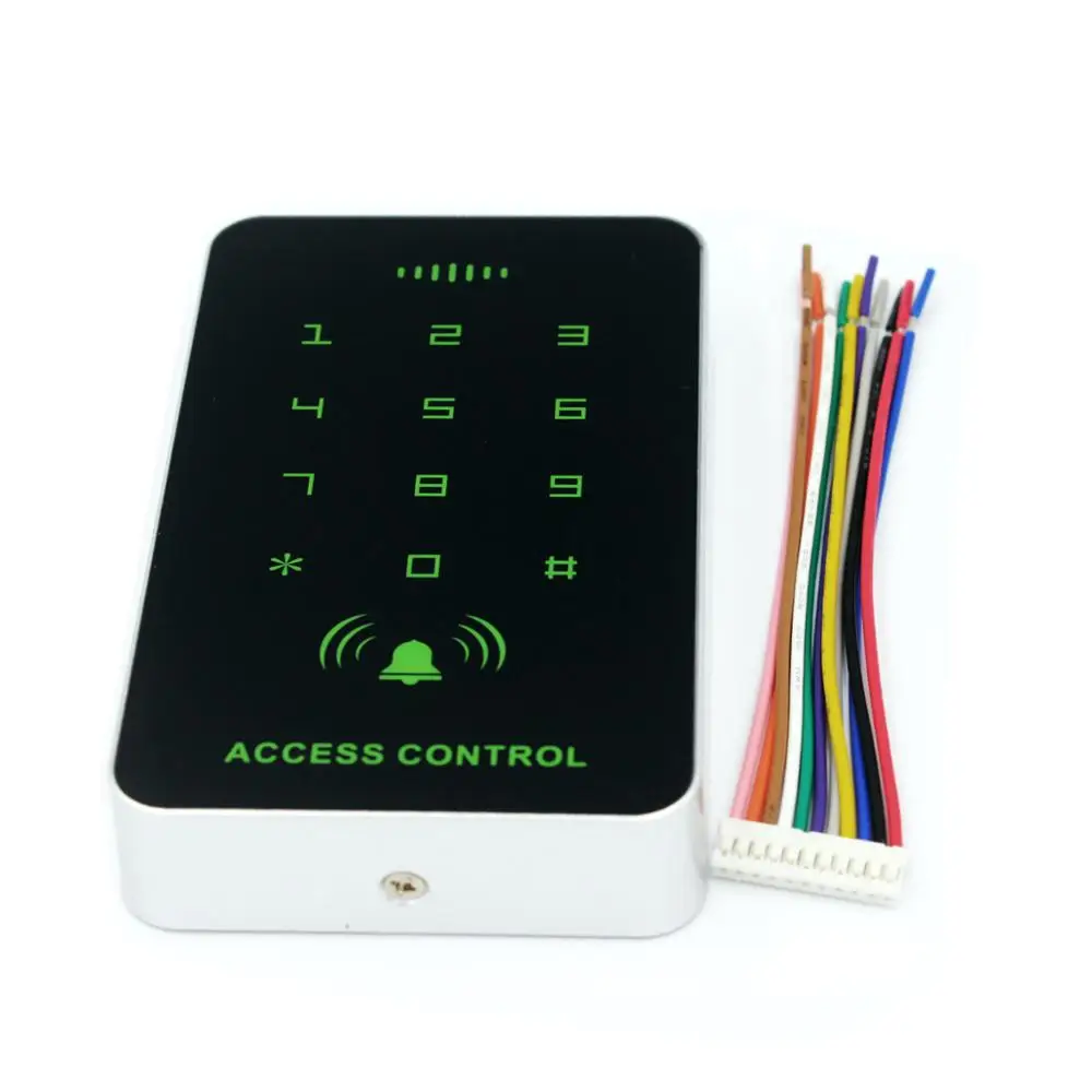 13.56Mhz RFID Backlight Wiegand Input Touch Screen Proximity Card Keypad Access Control EM MF Card Reader Door Gate Lock Opener