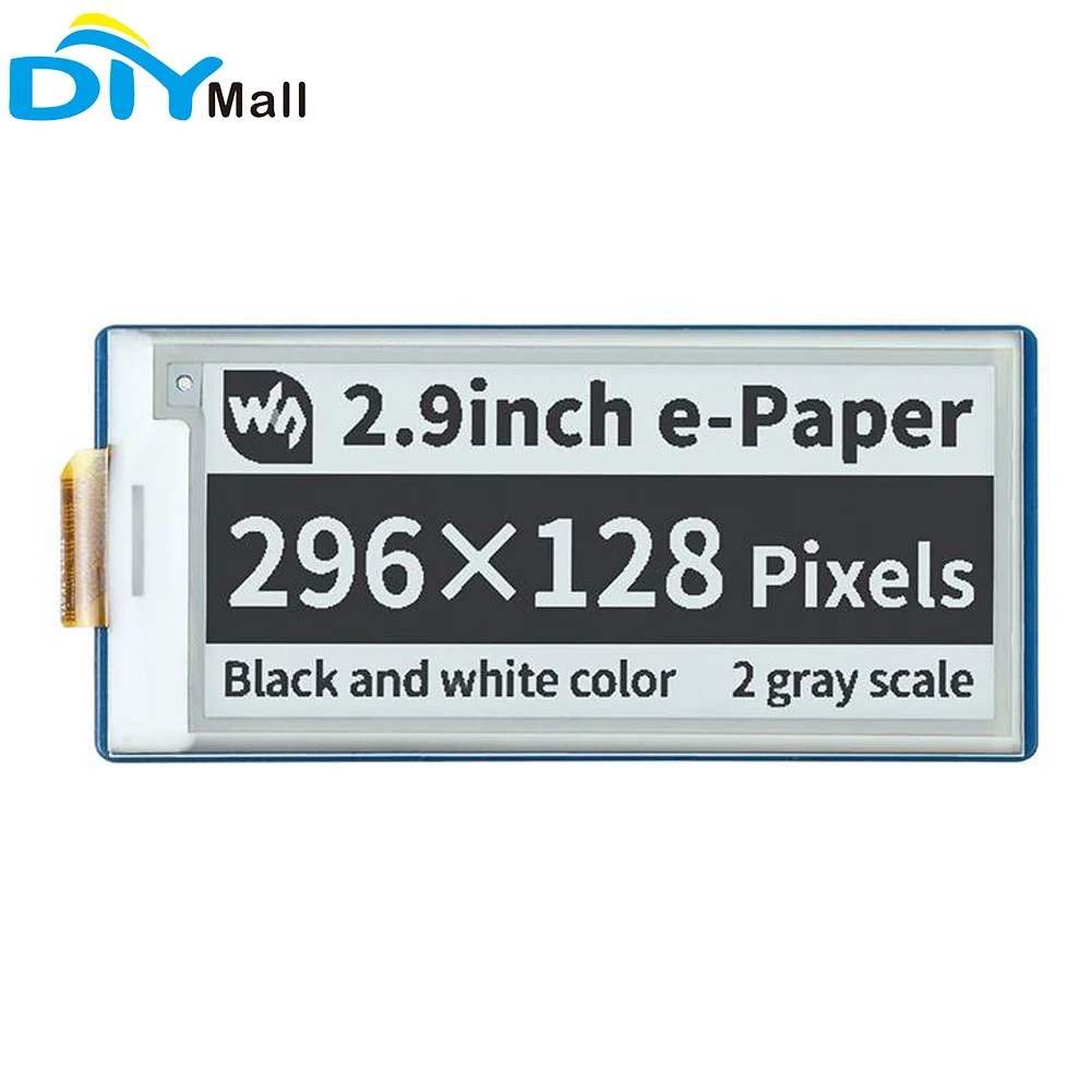 

Waveshare 2.9inch E-Paper E-Ink Display Module 296*128, Black / White, SPI for Raspberry Pi Pico