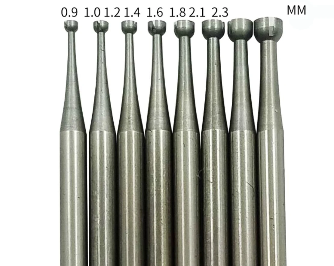6Piece round open mouth Cup Burr with 3/32Inch 2.35mm Shank for Jewelry Making Wire Rounder Bits Silver Burs