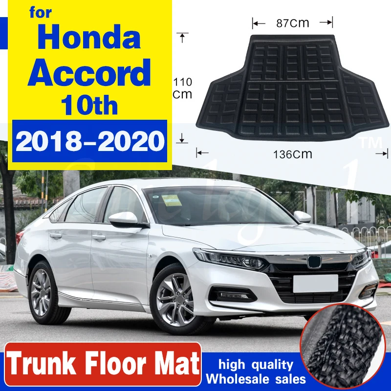 

С учетом Коврики для багажника для Honda Inspire Accord 10th поколения 2018 2019 2020 черный задний багажник загрузки Грузовой лоток коврик ковер