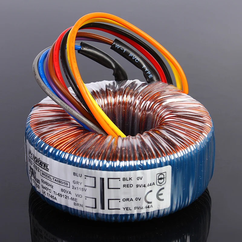 Noratel-transformador toroidal de vedação, 80w, 80va, novo, 0-230v, 50/60hz, 9v, 12v, 15v, 18v, 25v, 55v