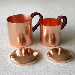 Moscow Mule Mug Hammered Cups, Heavy Pure Copper, Rose Gold, 100% Handcrafted, Pure Solid Copper Mugs, Premium Quality