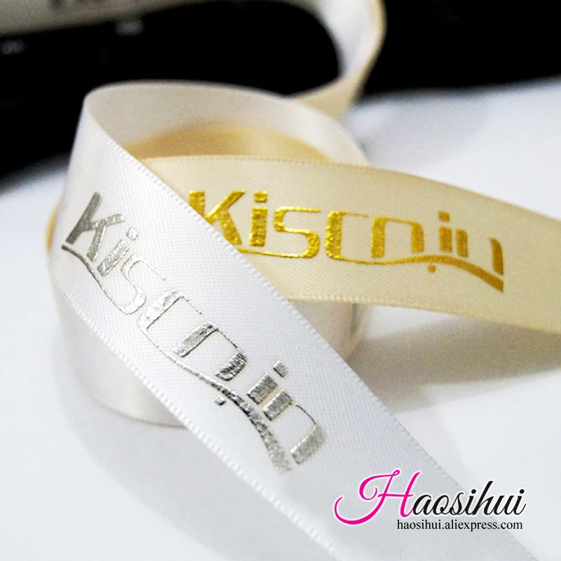 3/8''(10mm) High Quality Personalized Printing Metallic Ribbon Gift and Variety Of Color 100 yards/lot