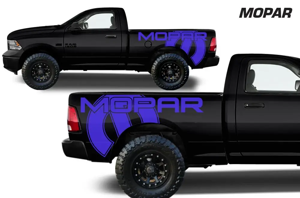 

2pc Pickup Truck Tail Side Car Stickers RAM Emblem Badge Vinyl Decals Decoration Sticker For DODGE RAM 1500/2500/3500 Mopar 6.5