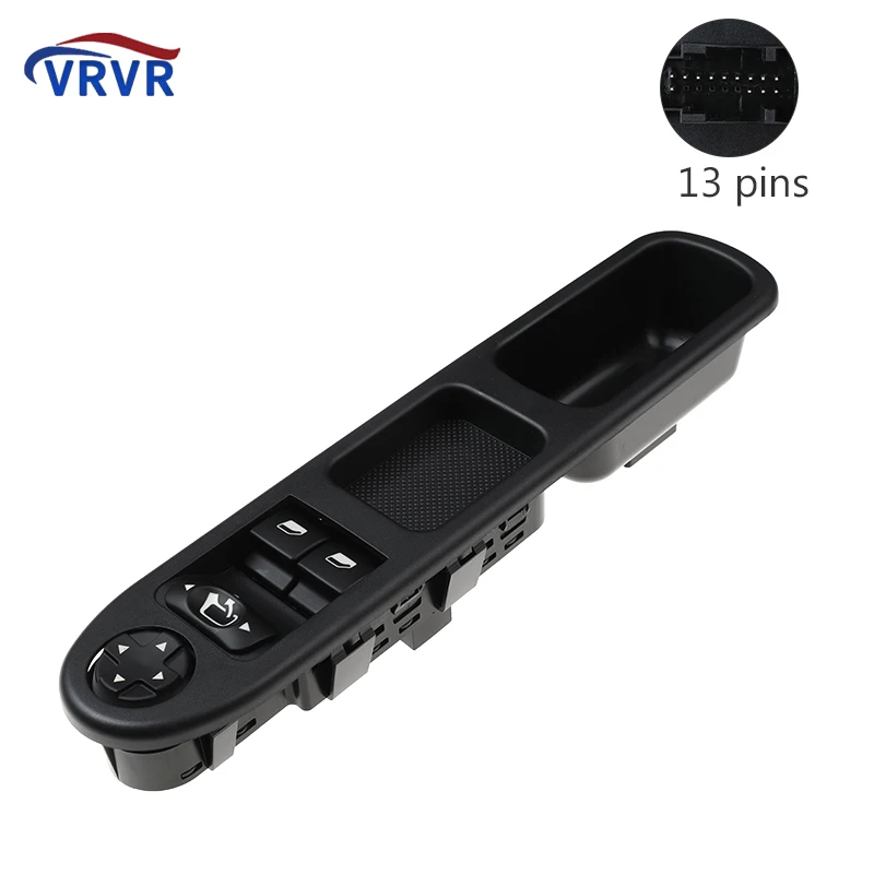 VRVR 6554.QA 9654859677 13 Pins Power Window Master Switch 6554QA For Peugeot 207 Citroen C3 Picasso 2007