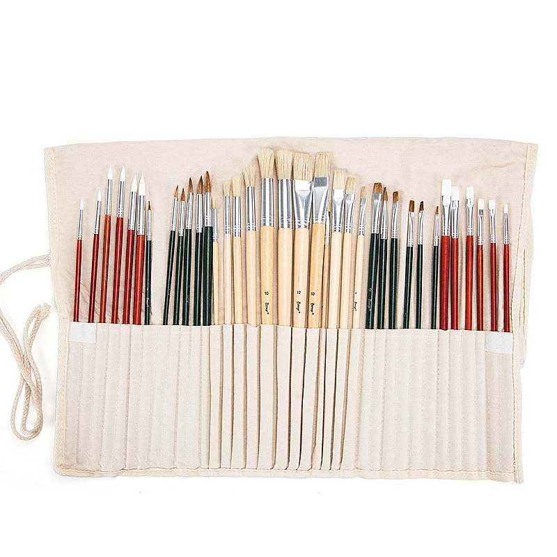 24/36Pcs Watercolor Paint Brushes Set /Nylon Hair Painting Brush / Oil Acrylic Painting Brush Pen Art Supplies