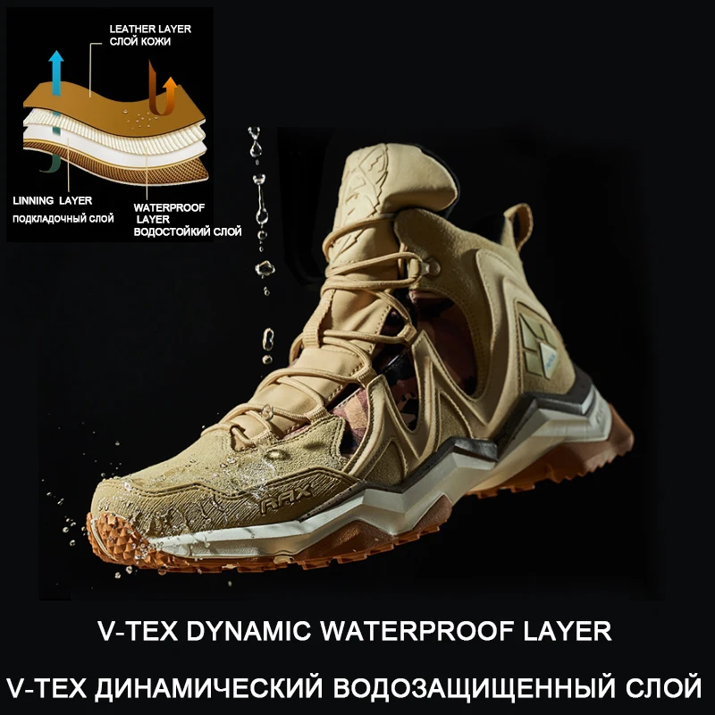 Rax Mens Waterproof Hiking Shoes Breathable Mountain Boots Outdoor Trekking Boots Sports Sneakers Tactical Shoes Men Women Boots