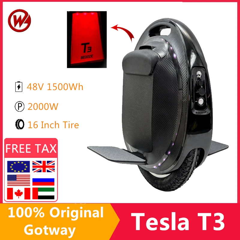 2021 Original GotWay Tesla T3 Self Balancing Scooter 2000W Motor 84V 1500WH 16 