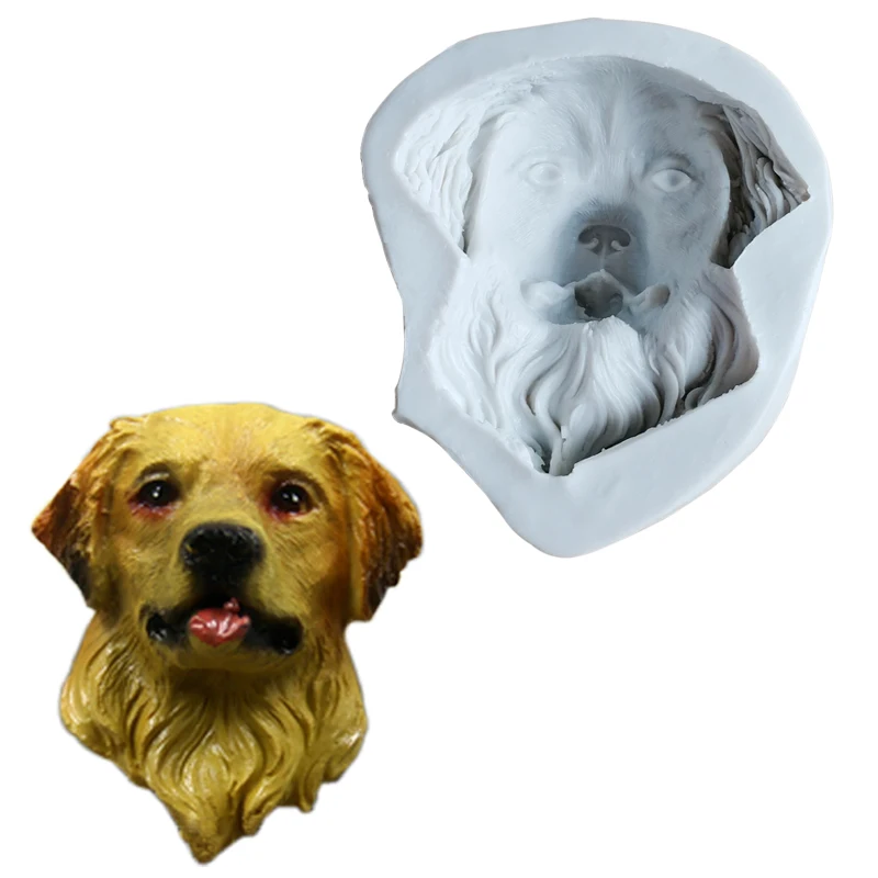 

Golden Retriever Dog Silicone Soap Mold Cake Decorating Tools Fondant Resin Sugarcraft Gumpaste Chocolate Sugarcraft Mold M2372