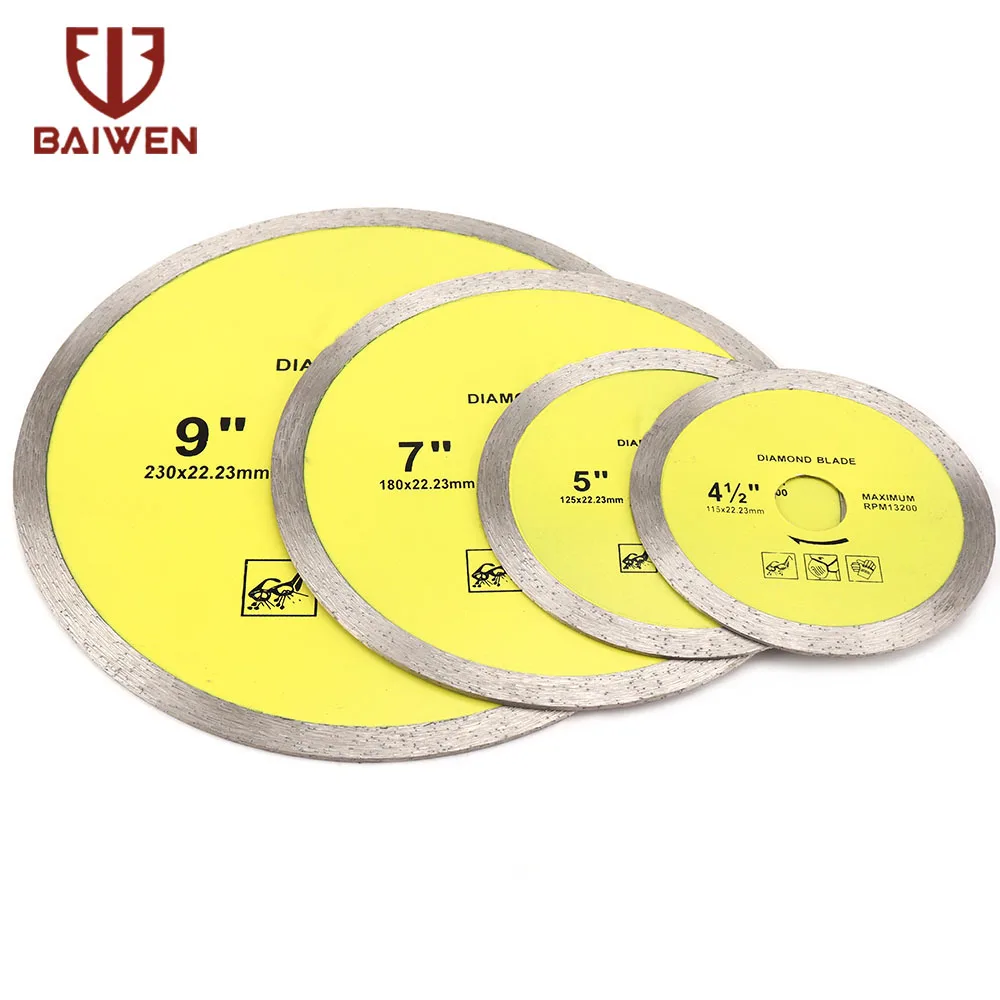 105 มม./115 มม./125 มม./180 มม./230 มม.เพชรใบเลื่อย Super Thin Leave สำหรับเซรามิคพอร์ซเลนกระเบื้องหินแกรนิตหินอ่อนใบเลื่อย