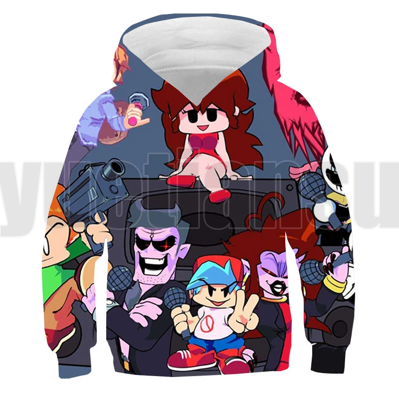 New Friday Night Funkin Hoodie 3D Sweatshirt LongSleeve Video Game Clothes Kids Plus Size Children Tracksuit Harajuku Streetwear