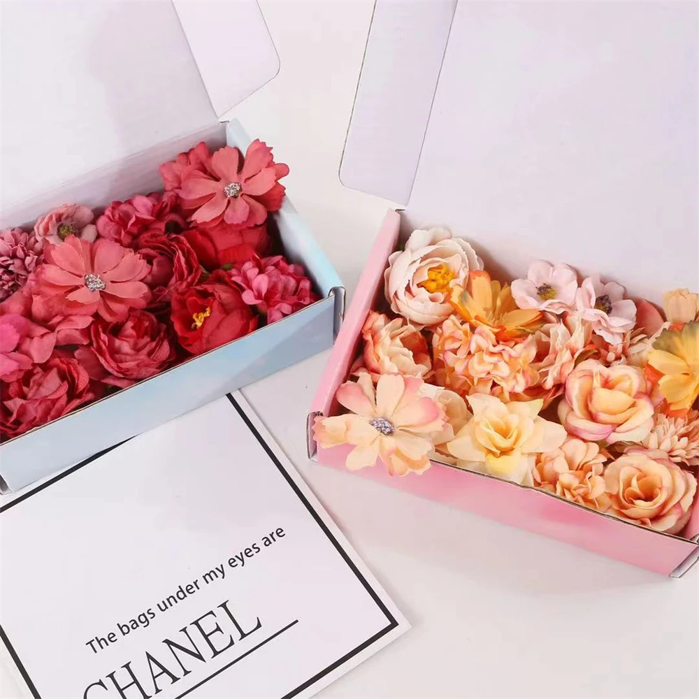 1 Beutel künstlicher Blumenkopf für Heimdekoration, Hochzeitsblumen, Wanddekoration, DIY-Haarschmuck, Corsage, handgefertigtes Bastelmaterial – Detail 3