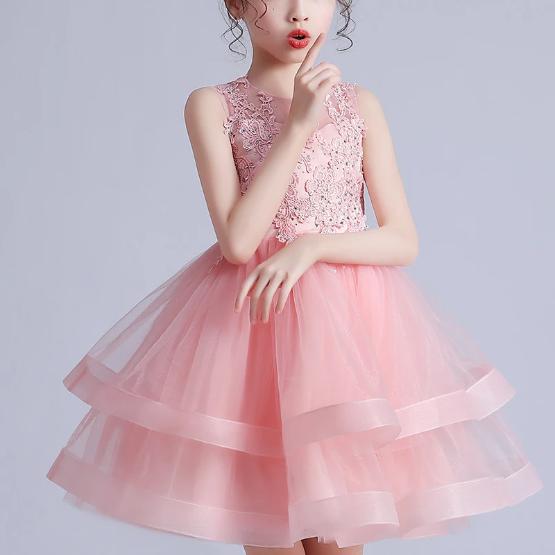 

Girls‘ Dress Wedding Party Clothes Flower Casual Gown Princess Summer Girls Frock Dress Children's Tutu Short Dress 1281