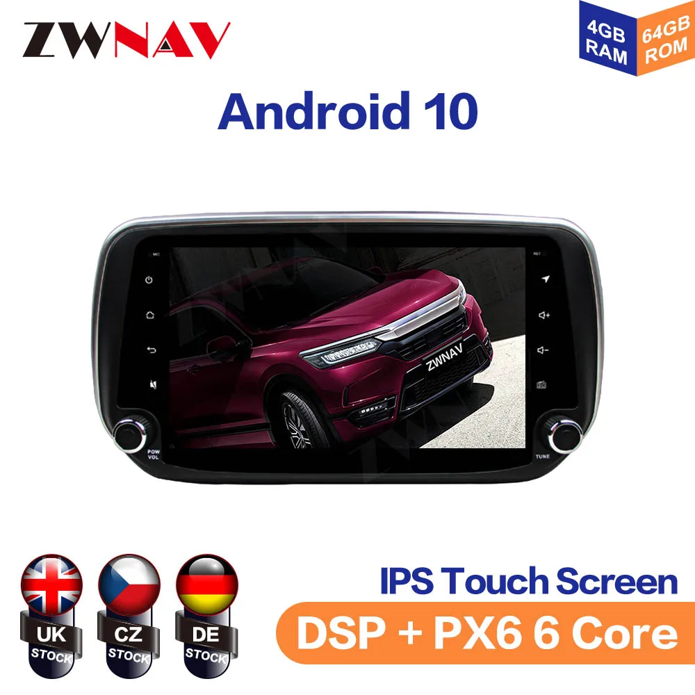 Android 10 Car Multimedia Player GPS Navigation For Hyundai IX45/Sante Fe 2019+ Car Head Unit Radio Tape Recorder No DVD Player