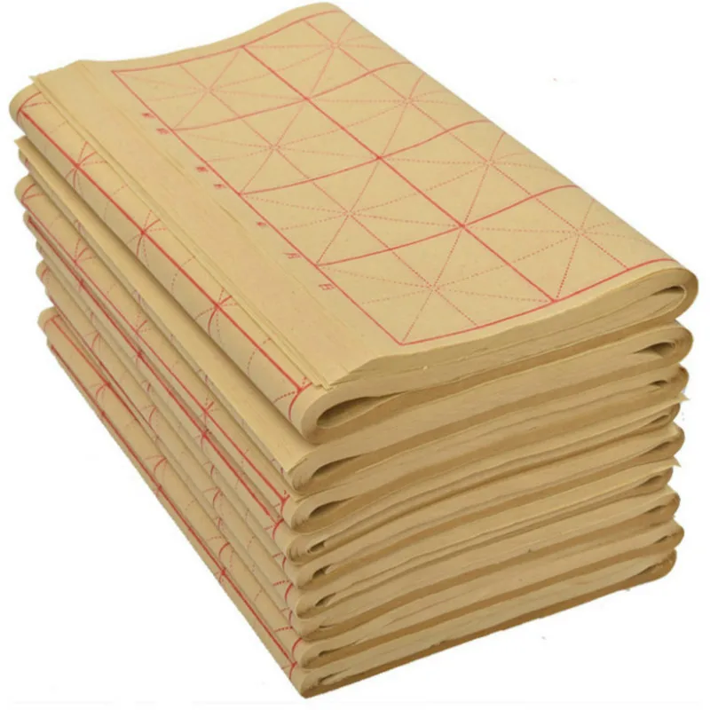 

Chinese Rice Paper Calligraphy Half-Ripe Xuan Paper with Rice Grids Chinese Calligraphy Writing Xuan Paper Supplies