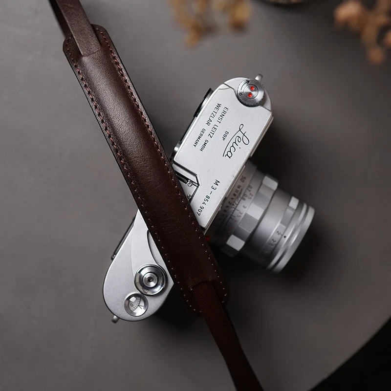 Mr.stone Handmade Genuine Leather Camera Strap Vegetable tanned cowhide Camera Shoulder Sling Belt (Shoulder support)