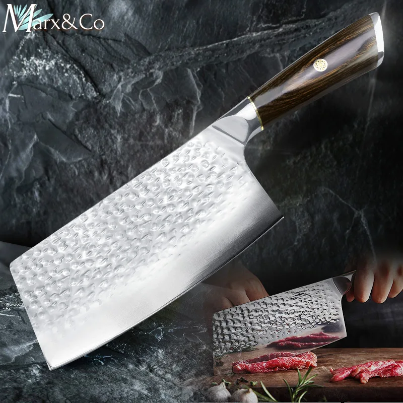 Kitchen Cleaver Meat Knife  7CR17 Stainless Steel Handmade Forged  Chopper Vegetable Slicing Knife Kitchen Tool