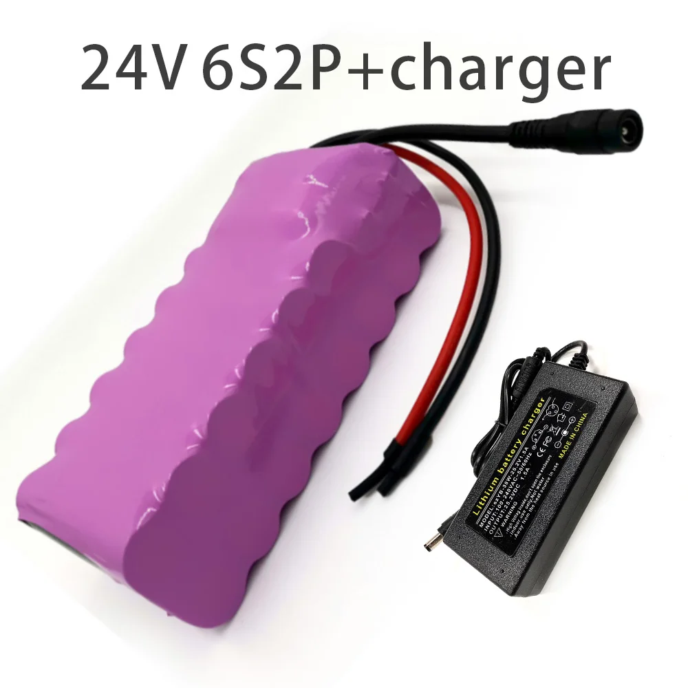 

With charger 7Ah 6S2P 24V battery e-bike ebike electric bicycle Li-ion customizable 136x72x40mm