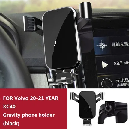 

Metallic Car Phone Holder Air Vent Mount Clip Clamp Car Phone Holder for Volvo XC60 XC40 XC90 Accessories 2015 to 2021 year