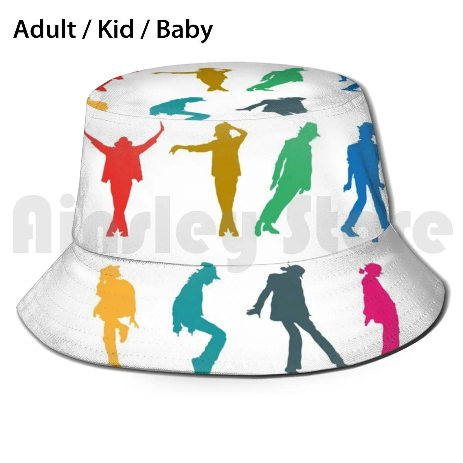 Michael Sun Hat 399 Bucket Hat Michael Jackson King Pop Music Dance Dancer 80S 90S Black White