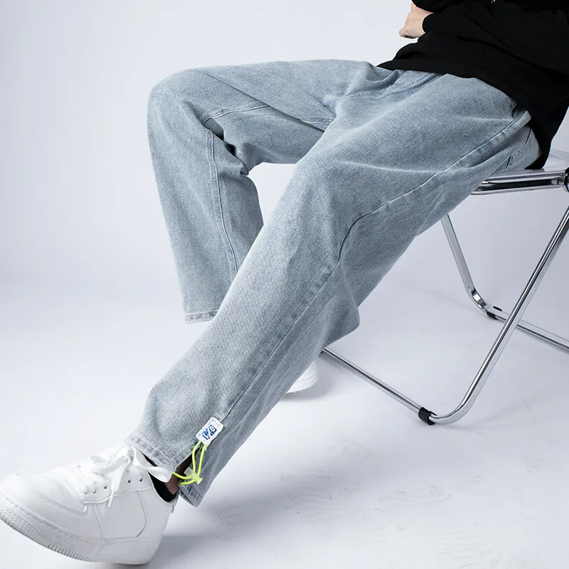 ICCLEK 2021 Autumn and Winter New Jeans Men's Loose Casual Pants Men Jeans Pants Slim Fit  Mens Jeans  Jeans Men