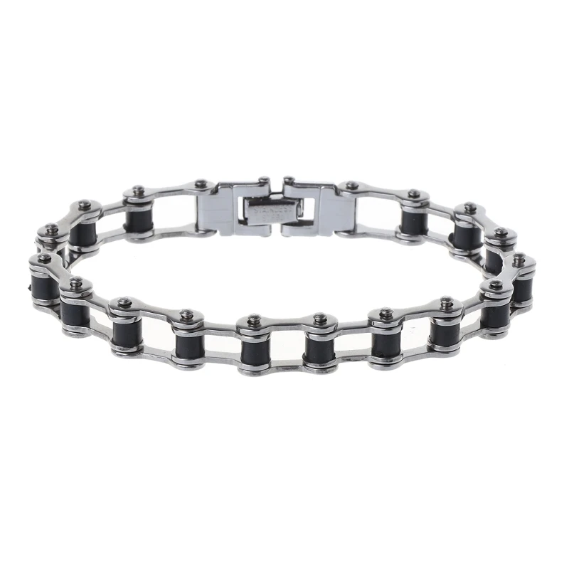 Cadena clásica de acero inoxidable para motociclista, pulsera de alta calidad para hombre, joyería