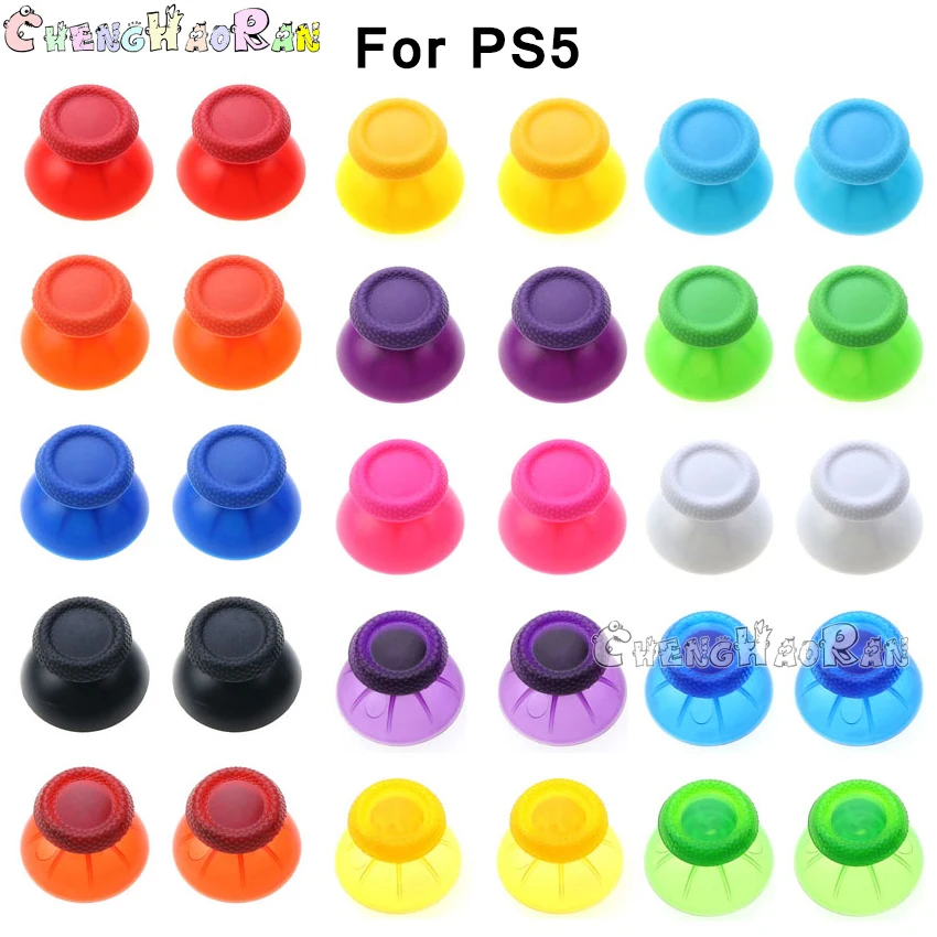 2pcs For PS5 Analog Cover 3D Thumb Sticks Joystick Thumbstick Mushroom Cap For Sony PlayStation PS5 Controller Replacement