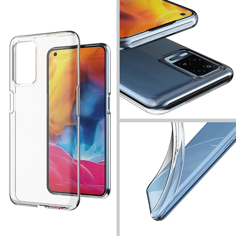 TPU Silicon Clear Soft Case For OPPO A95 A55 A35 5G A94 A74 A54 4G A93 A53 A33 A92 A72 A52 A31 2020 Find X3 X2 Pro lite NEO Case