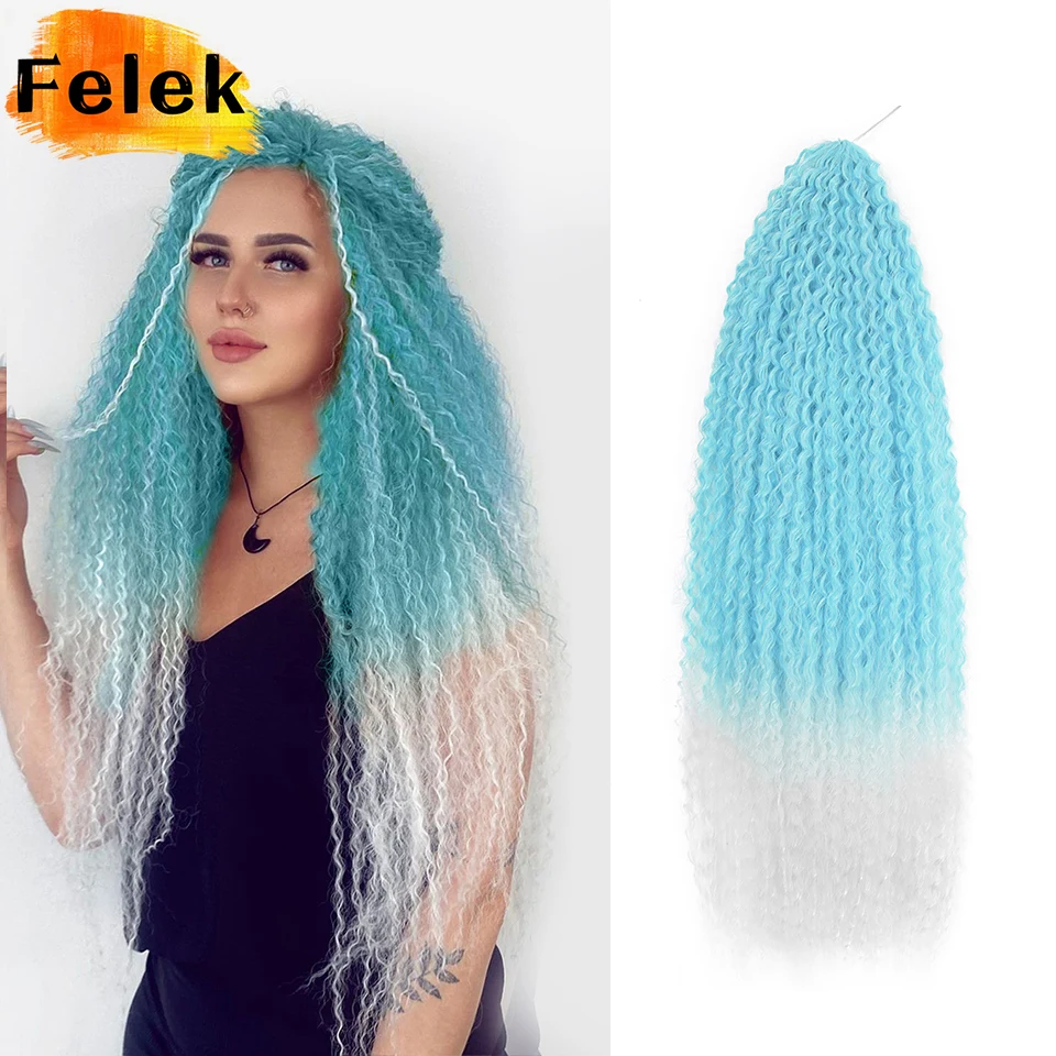 Cabelo sintético brasileiro de crochê para mulheres, tranças encaracoladas, cabelo de malha Kinky, tranças africanas, extensões de Meches, 20 in, 28 in