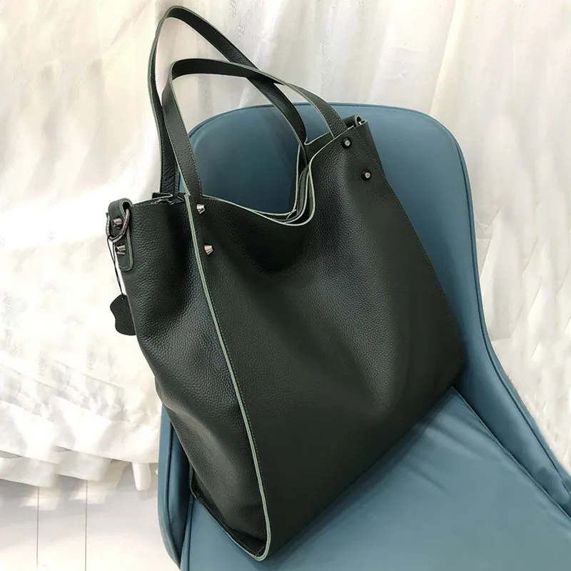 Large Capacity Tote Female Handbags Women Shoulder Bags Soft Genuine Leather Ladies Crossbody Bag Casual High Quality Big Bags