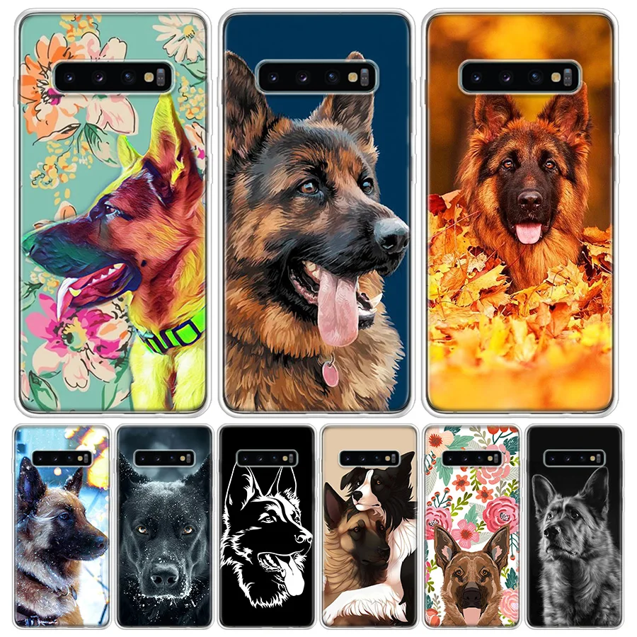 German Shepherd Dog For Samsung Galaxy S24 S23 S21 S22 Ultra S10 Plus S20 FE Phone Case S10E S8 S9 + Housing Shell Coque