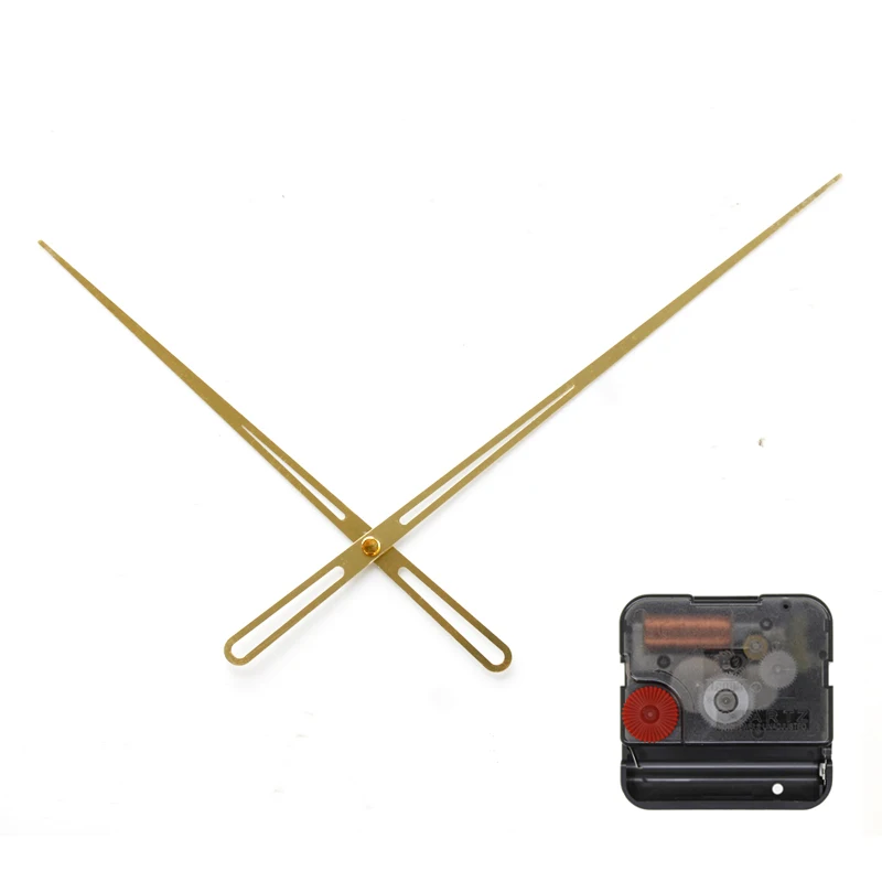 12888 Young Town Round Hole High Torque Sweep 6mm Screw Axis Operated Accessory With Gold Hands DIY Kits Clock Quartz Movement