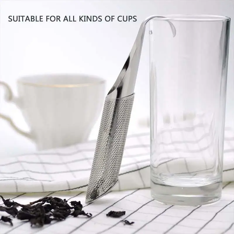Tubo per colino da tè in acciaio inossidabile accessori da cucina colino da tè manico per tubo appeso filtro per tè accessori per strumenti per bere il tè